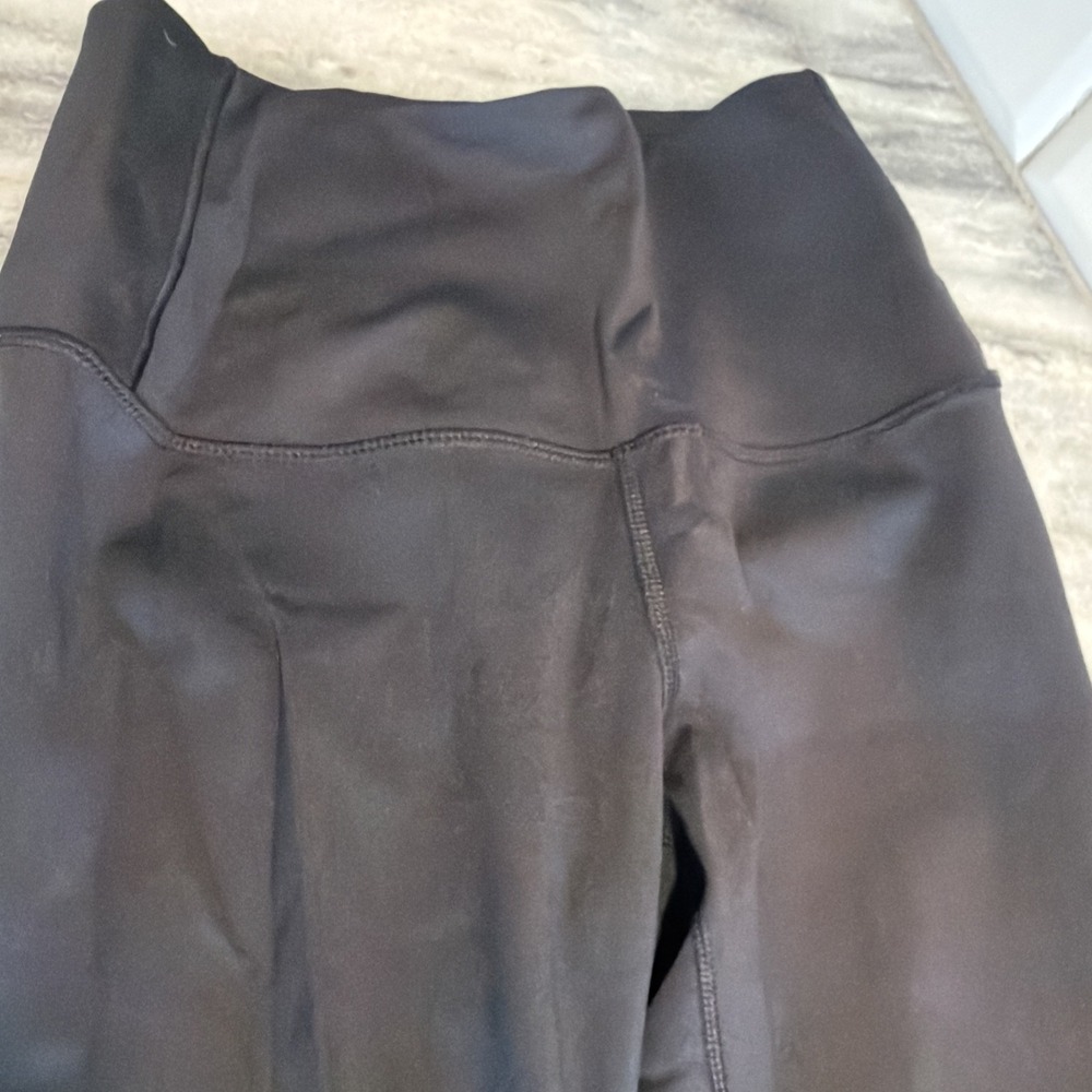 High-Rise Women's Leggings lot of 5 Black, White, Lavender, Rust, Royal Blue - Picture 9 of 16